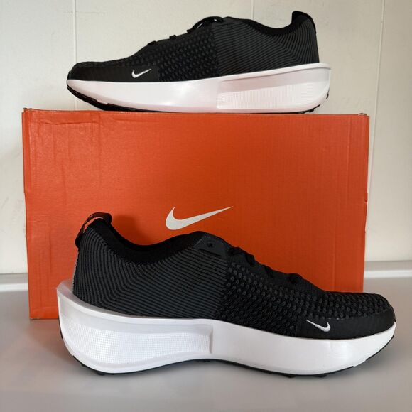 Nike Interact Run Shoes Womens Size 9.5 Black Road Running DX2292-003 Sneakers - Picture 1 of 12